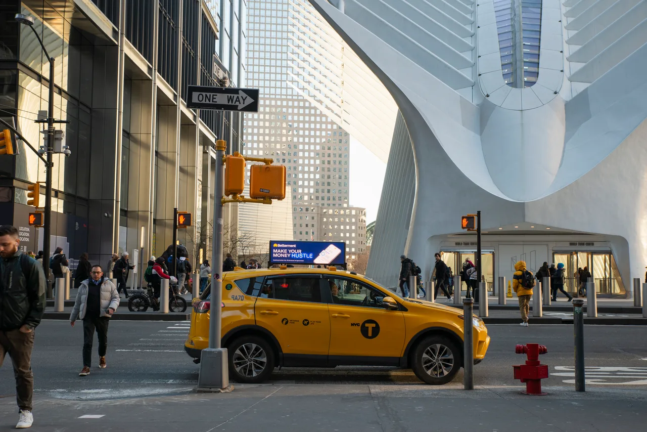 Betterment running on a digital top at World Trade Center Oculus, New York, 2023