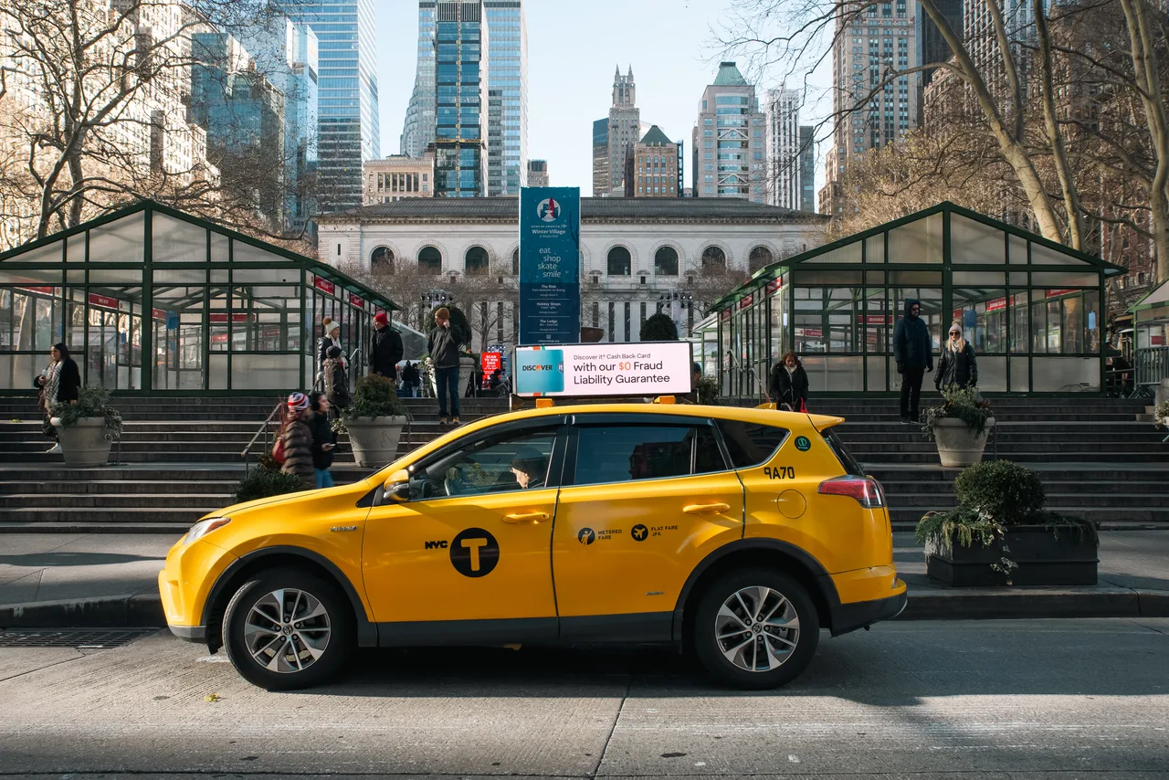 Discover running on a digital top at Bryant Park Winter Village, New York, 2024