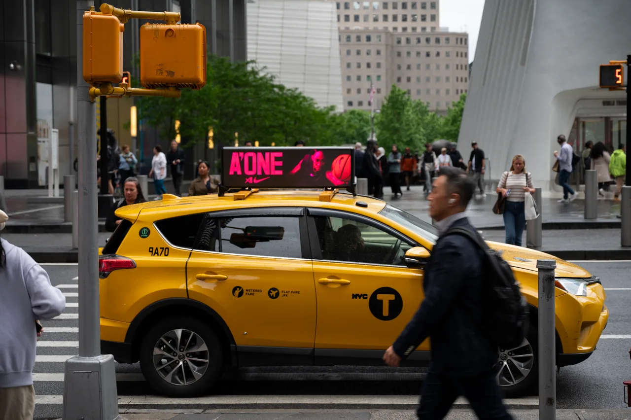 Nike running on a digital top at World Trade Center Oculus, New York, 2025